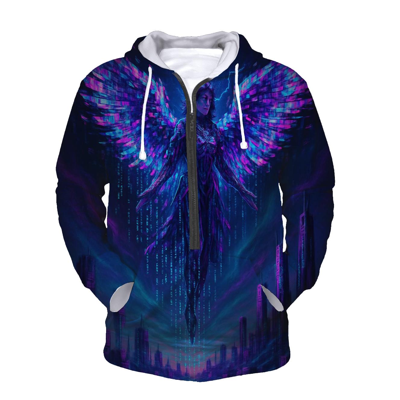 Glitch Winged Messenger designer hoodies
