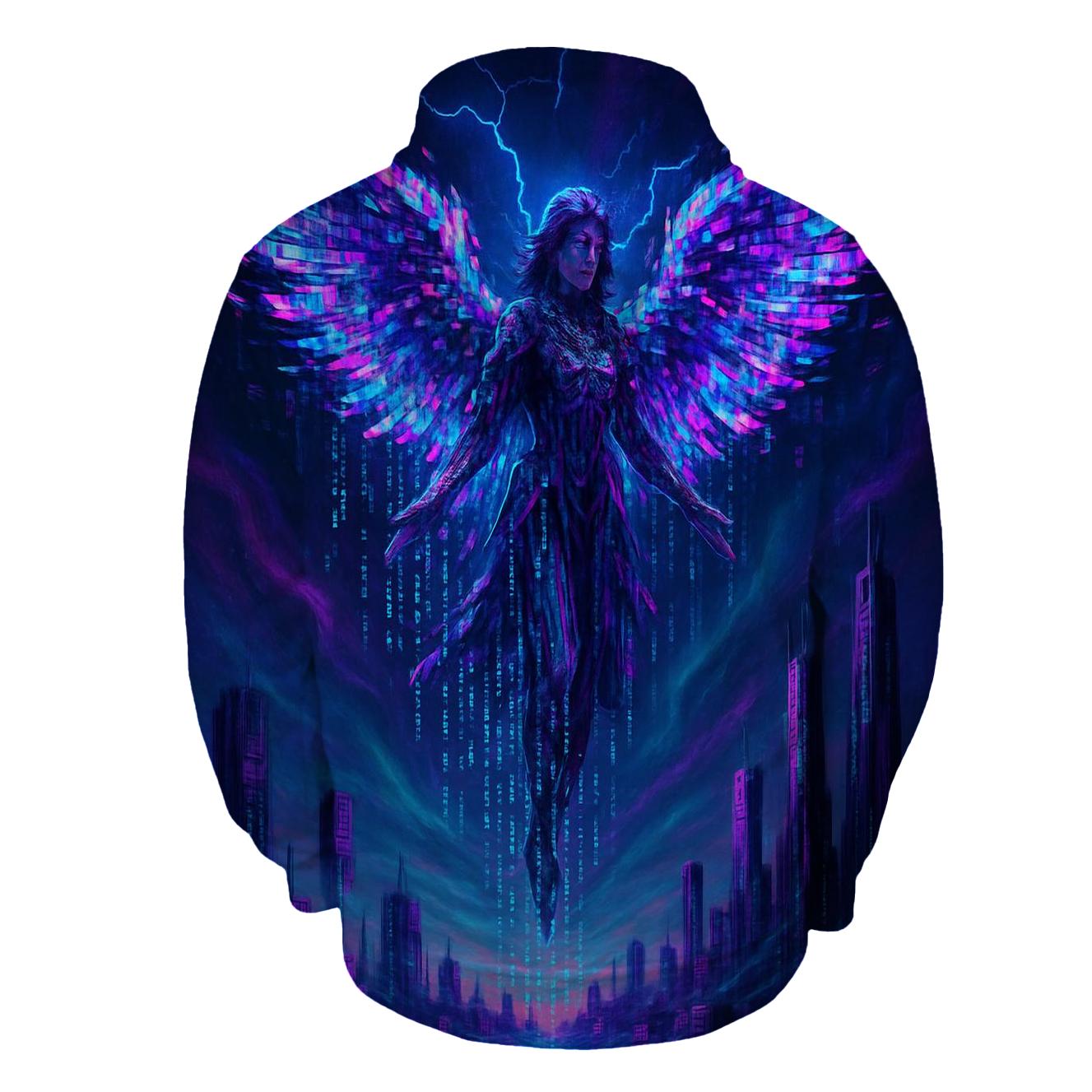 Glitch Winged Messenger designer hoodies