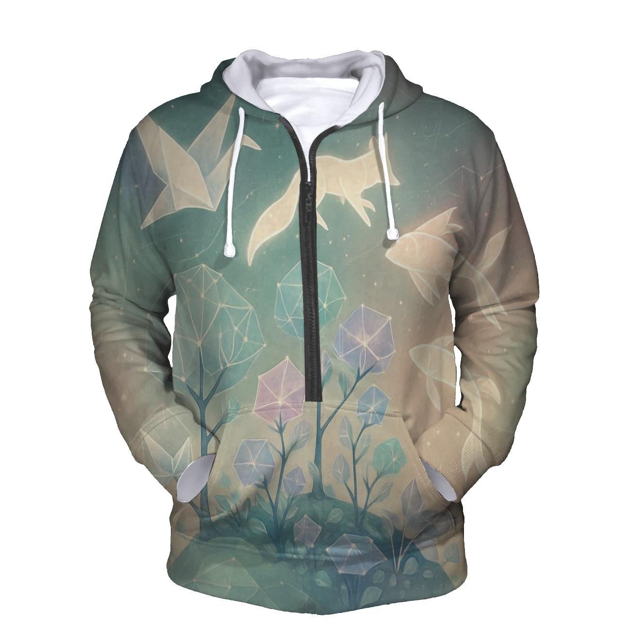 Quantum Origami Garden pullover hoodies