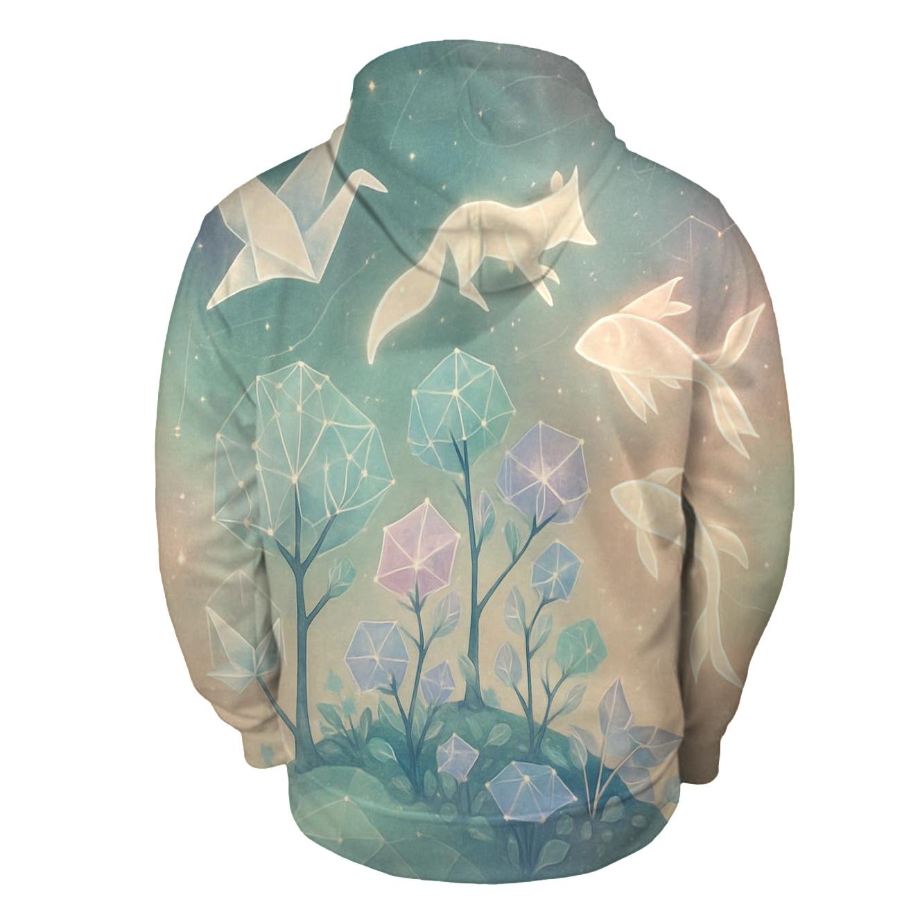 Quantum Origami Garden pullover hoodies
