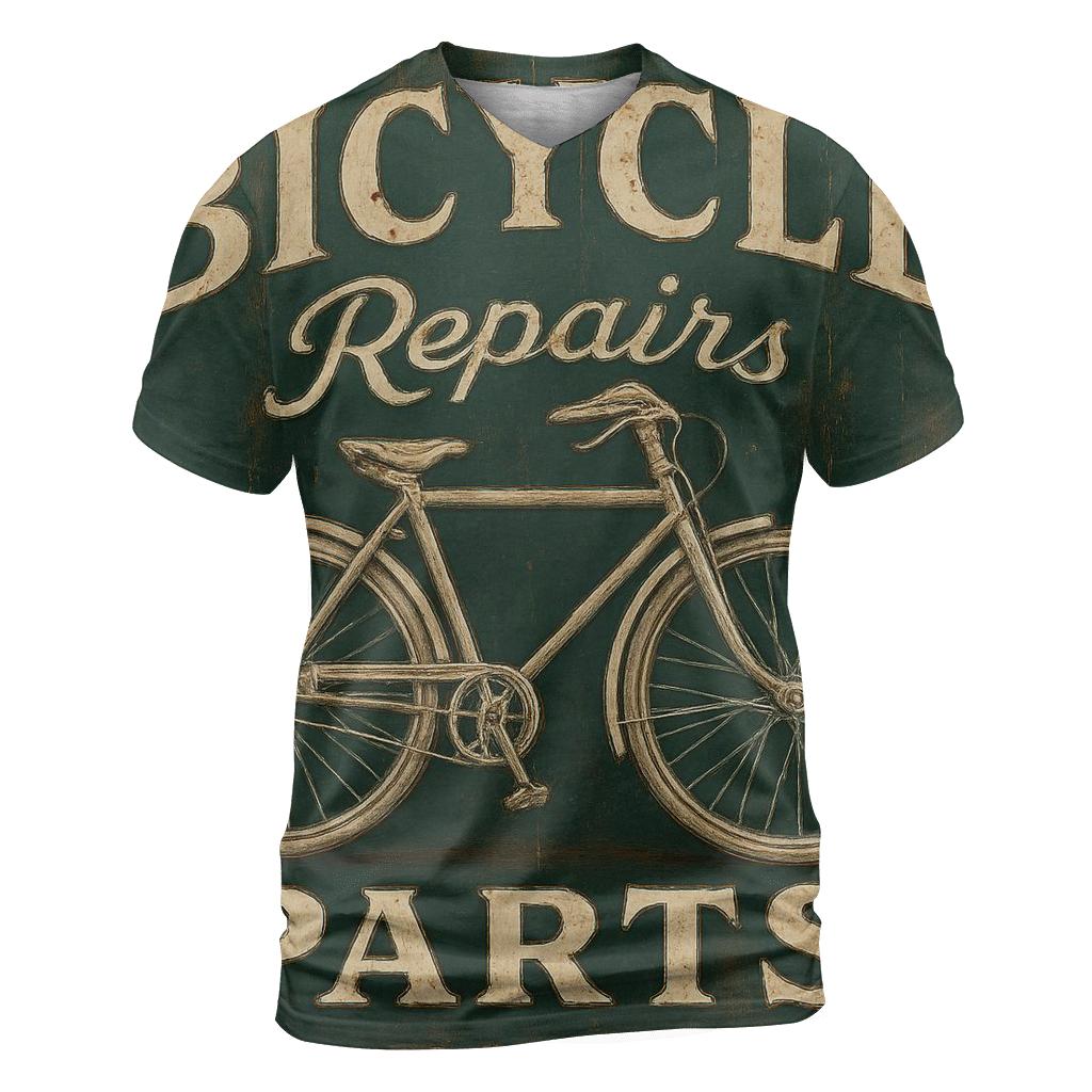 Antique Bicycles Repair Shop Sign artistic all-over print tops