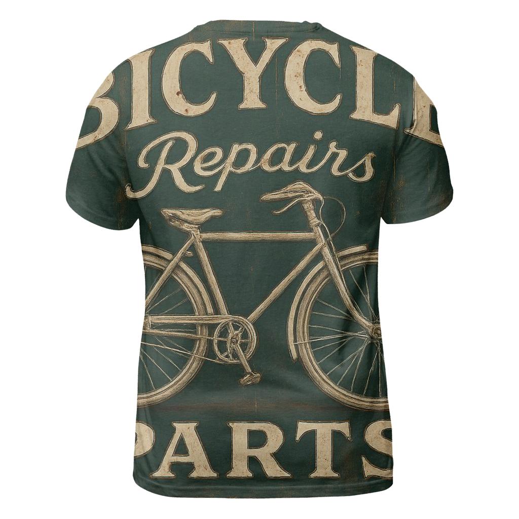 Antique Bicycles Repair Shop Sign artistic all-over print tops