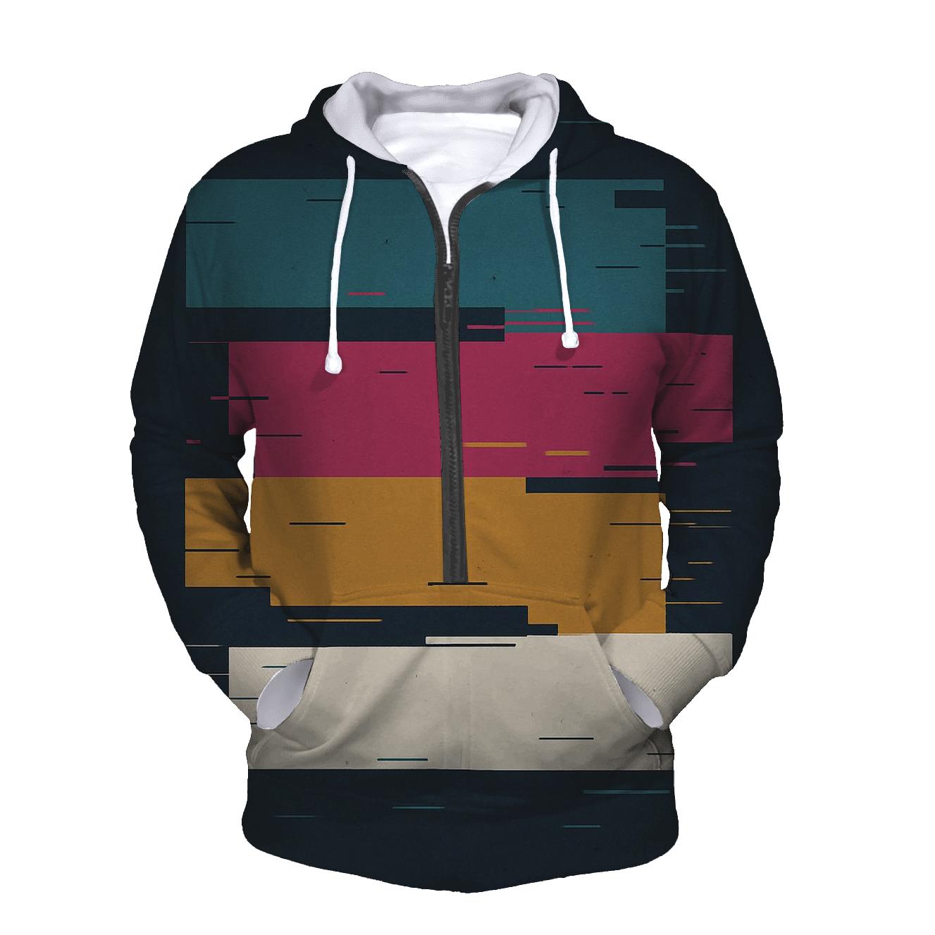 Analog Glitch Bars designer hoodies