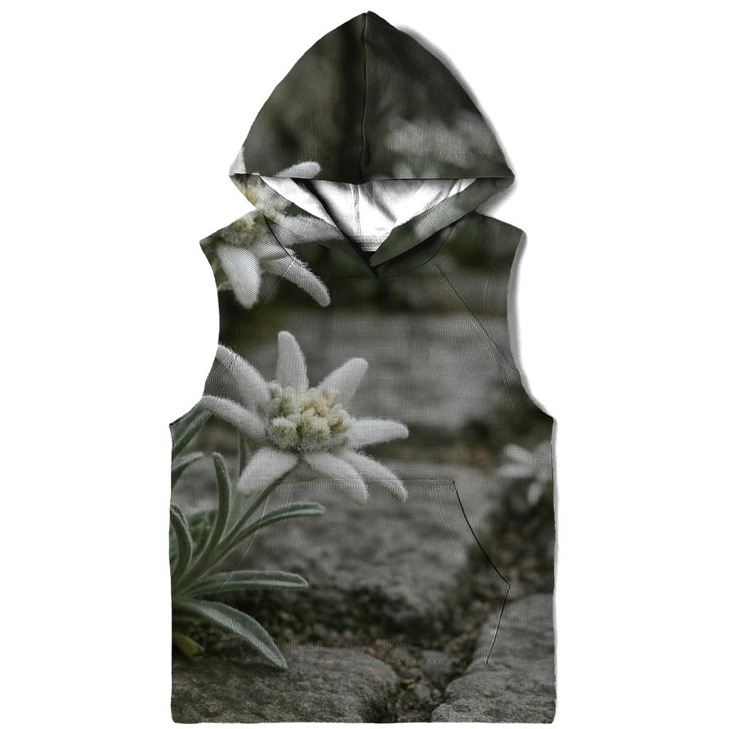 Alpine Edelweiss On Ancient Stone Path lightweight hoodies