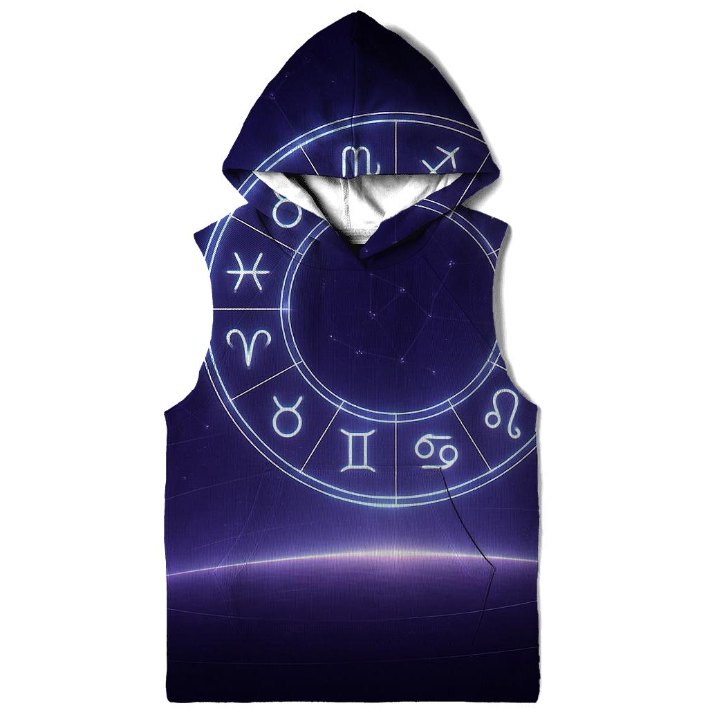 Galactic Zodiac Wheel Horizon graphic hoodies