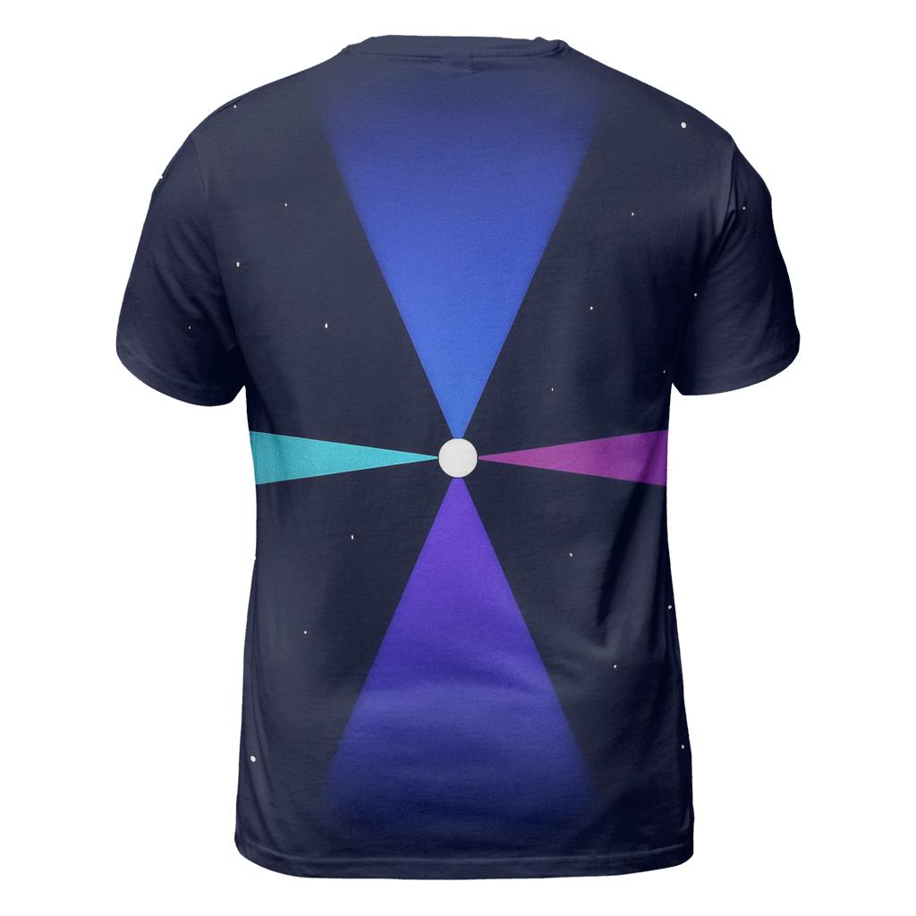 Pulsar Beam Fan artistic all-over print tops