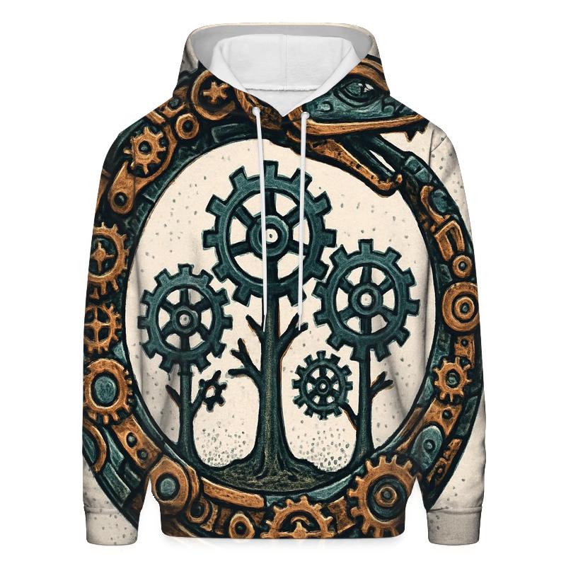 Clockwork Forest Ouroboros printed hoodies