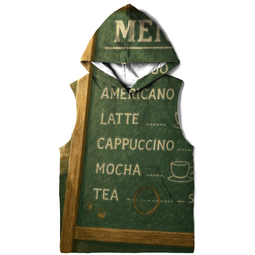 Weathered Coffee House Menu Board zip-up hoodies
