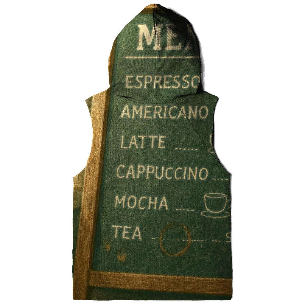 Weathered Coffee House Menu Board zip-up hoodies