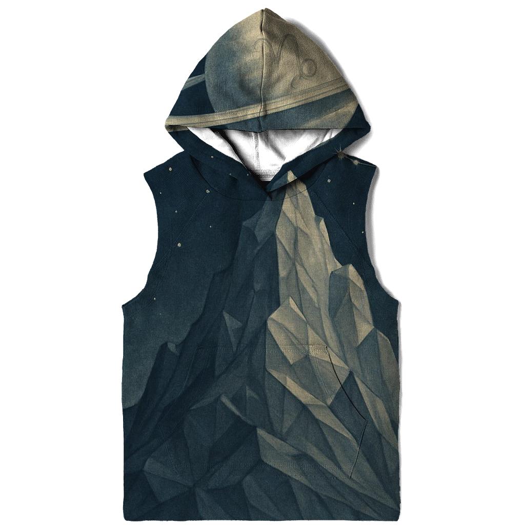 Capricorn Mountain Ringed Planet heavyweight hoodies