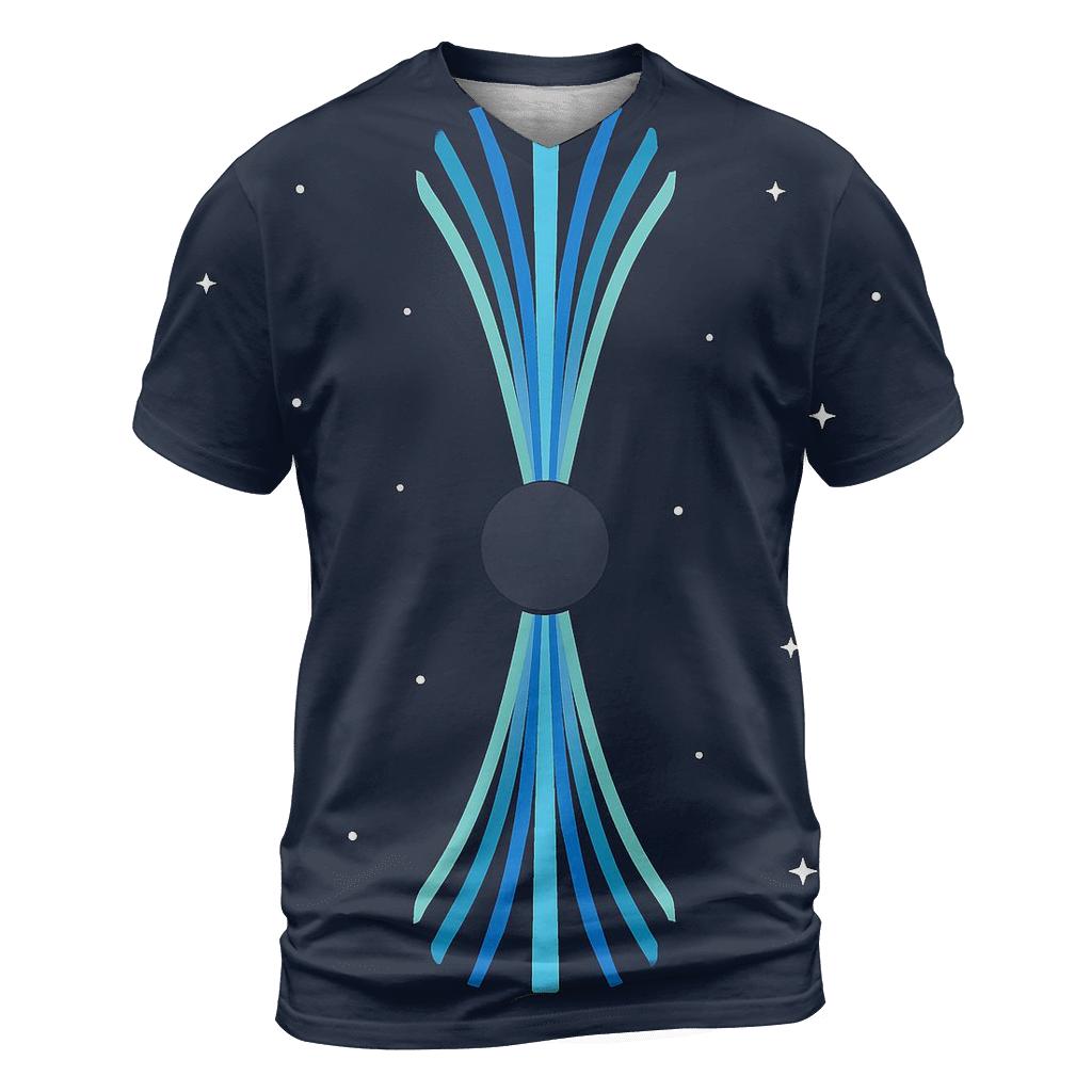 Jet Outflow Streamlines creative print fashion shirts