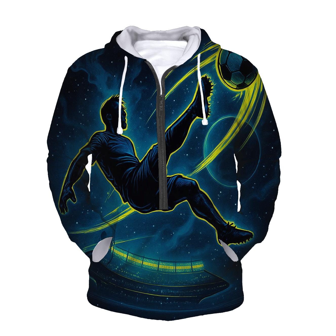 Cosmic Soccer Striker lightweight hoodies