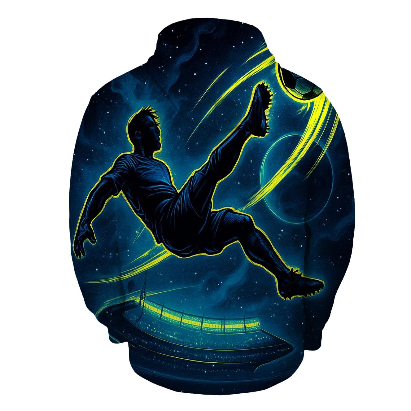 Cosmic Soccer Striker lightweight hoodies