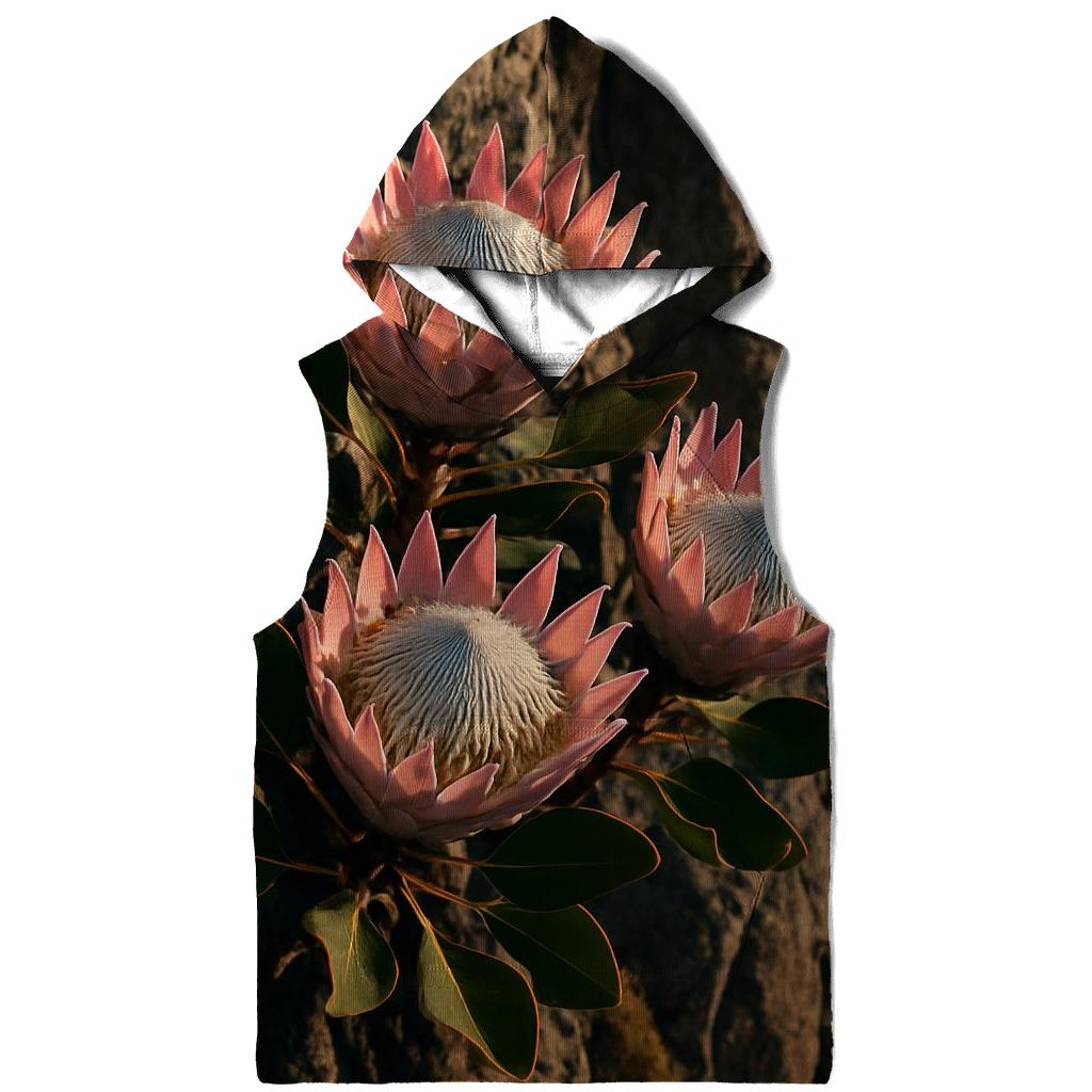 Proteas On A Windy Cape Cliff heavyweight hoodies