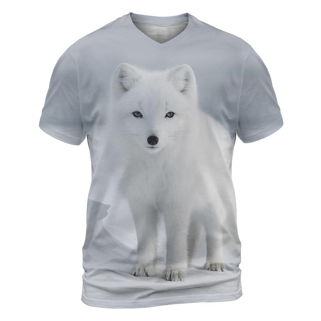Arctic Fox On Wind Carved Ridge personalized full print shirts