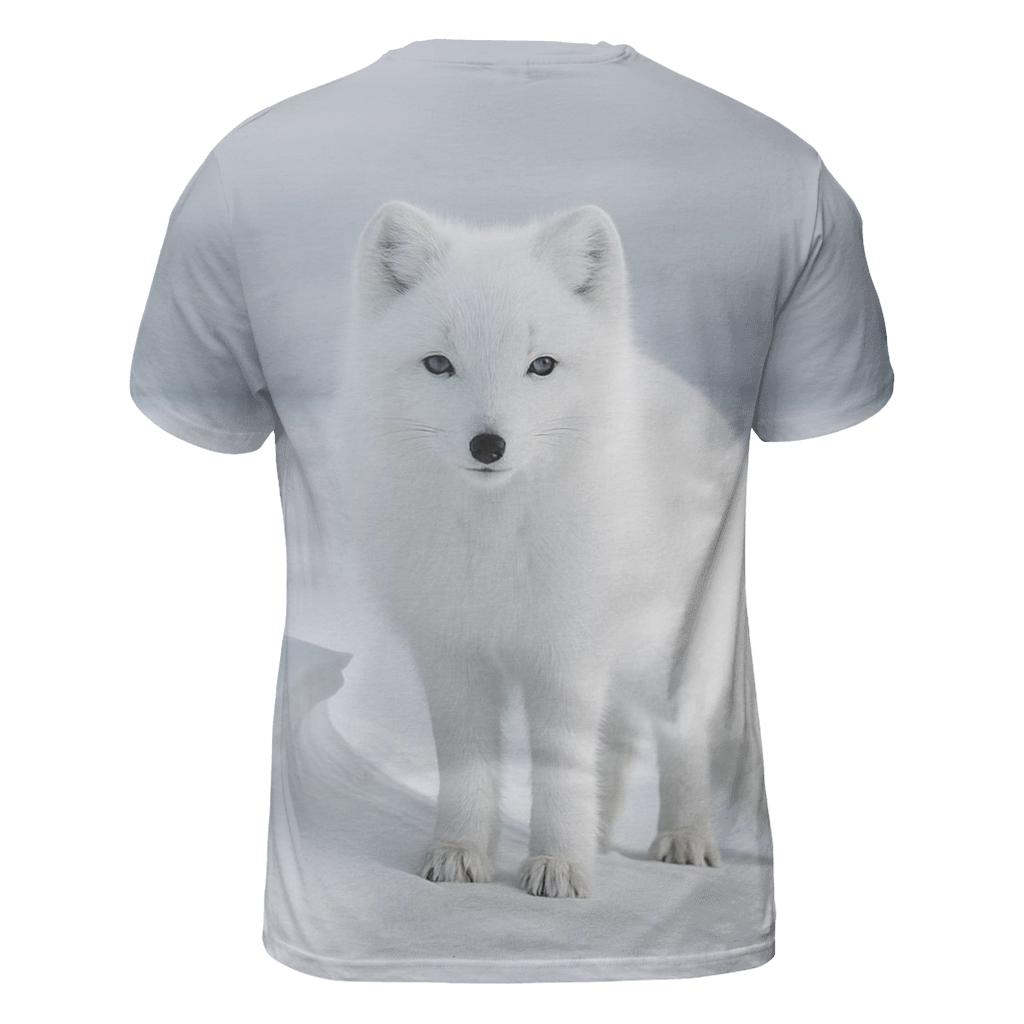 Arctic Fox On Wind Carved Ridge personalized full print shirts