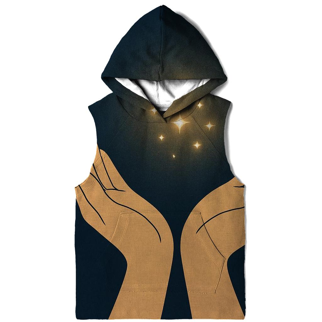 Hands Cradling Starlight heavyweight hoodies