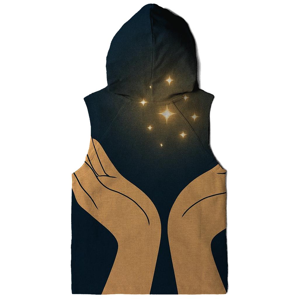 Hands Cradling Starlight heavyweight hoodies