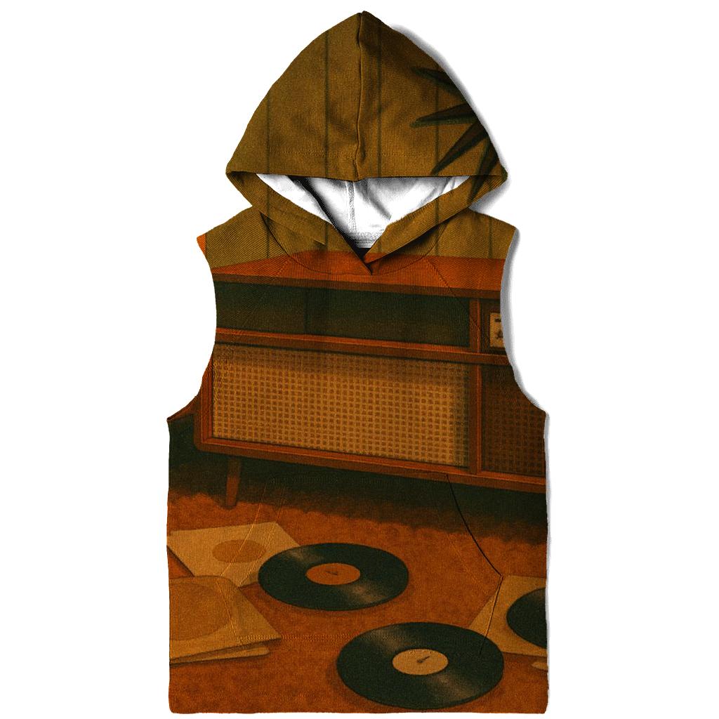 Seventies Living Room Record Listening Scene custom hoodies