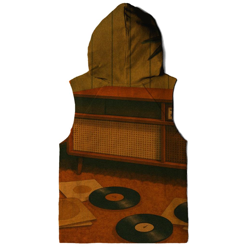 Seventies Living Room Record Listening Scene custom hoodies