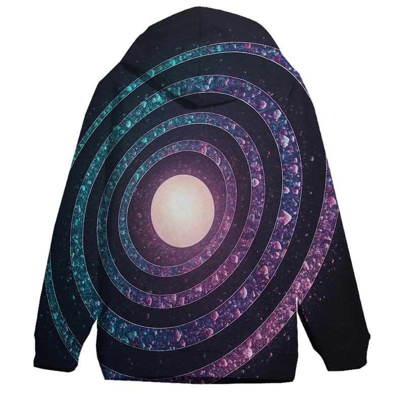 Iridescent Orbit Rings lightweight hoodies