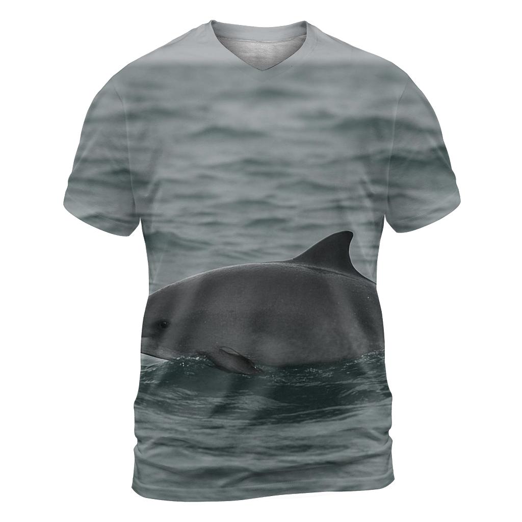 Harbor Porpoise In Steel Gray Swell designer pattern shirts