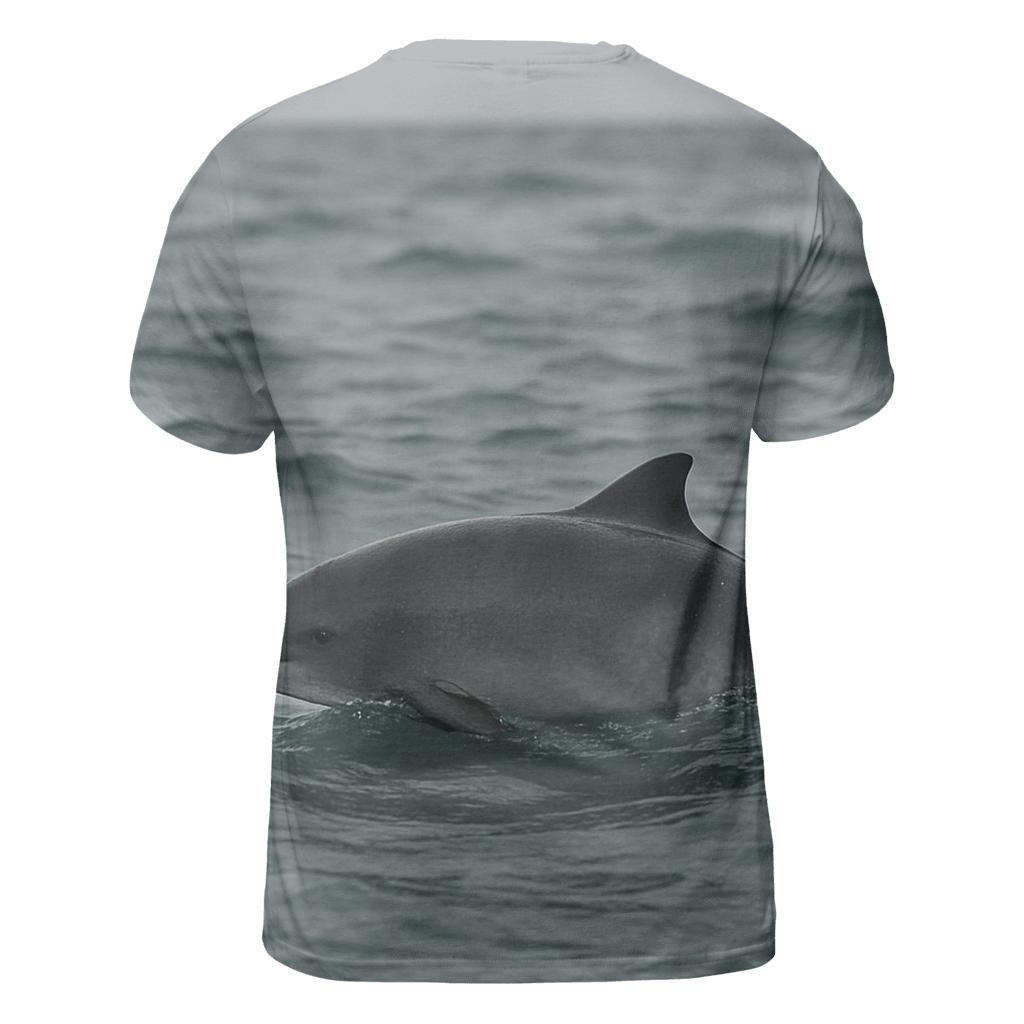 Harbor Porpoise In Steel Gray Swell designer pattern shirts