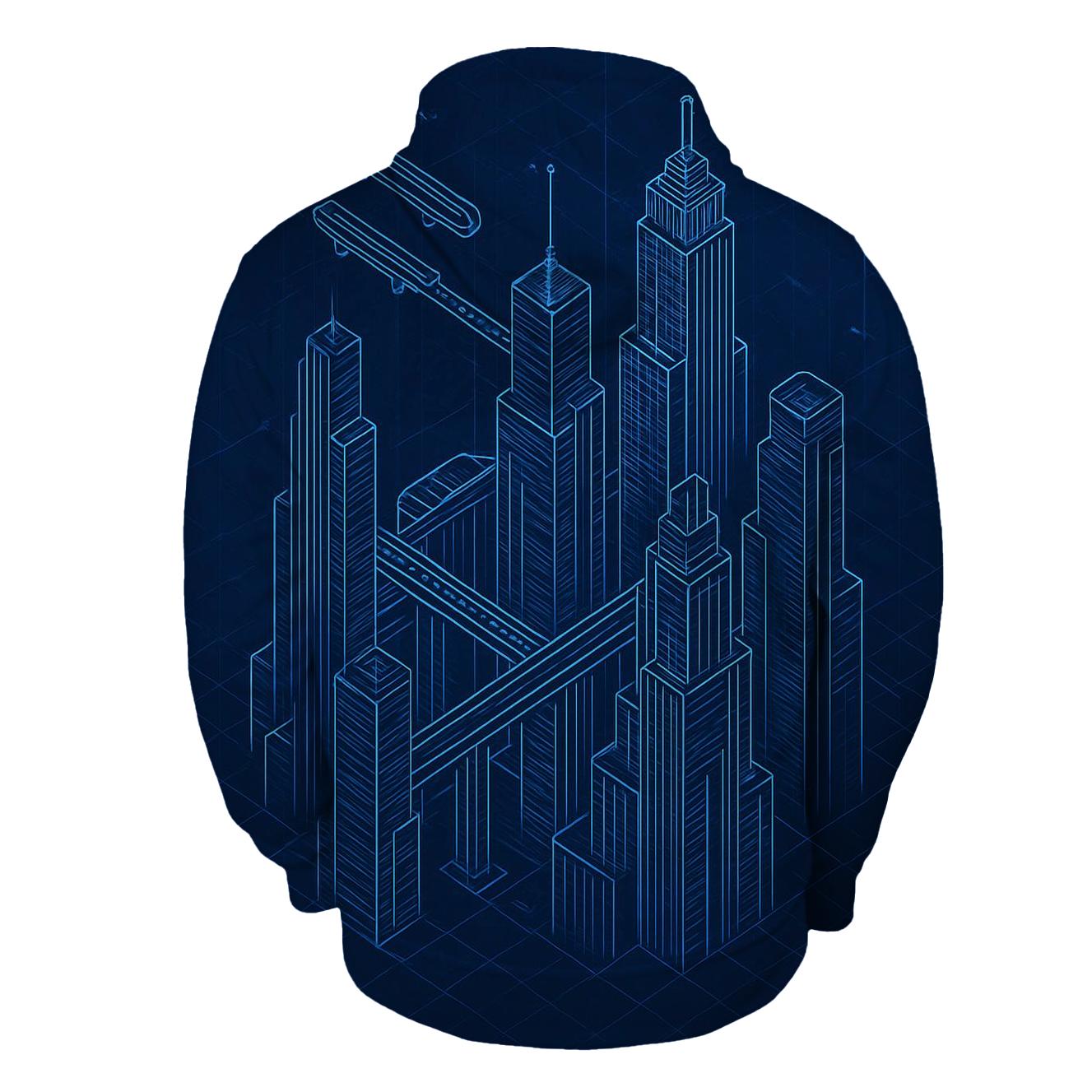 Celestial Blueprint City hoodie trends