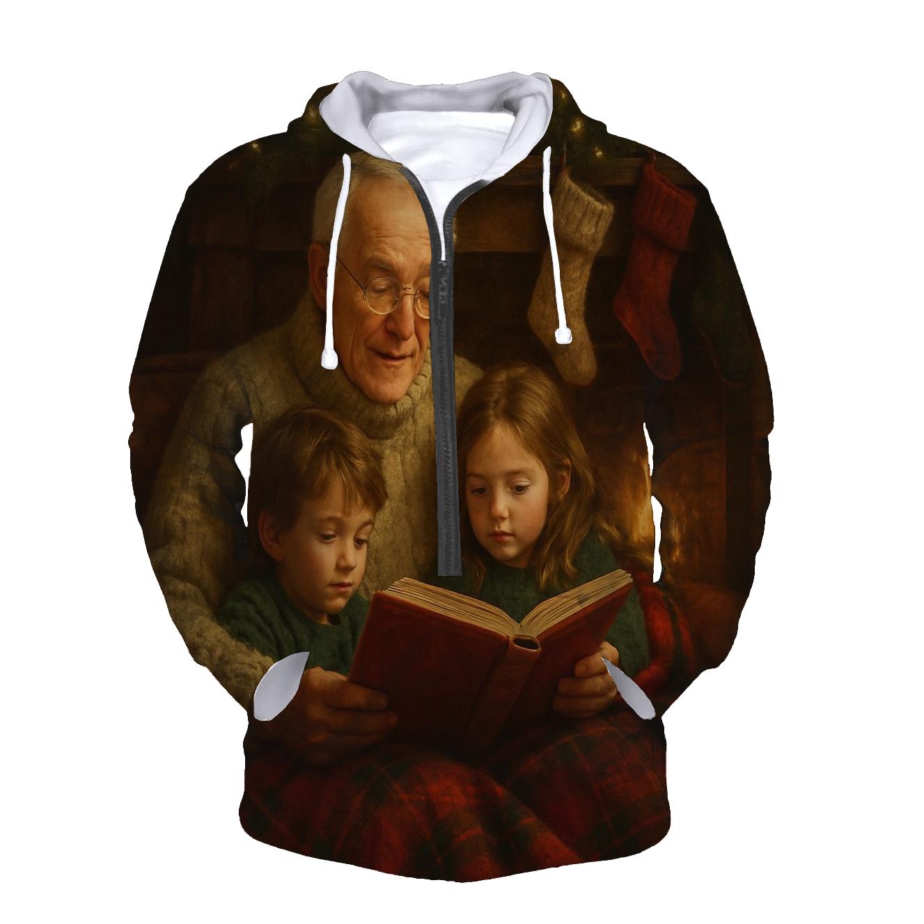 Candlelit Christmas Eve Storytime pullover hoodies