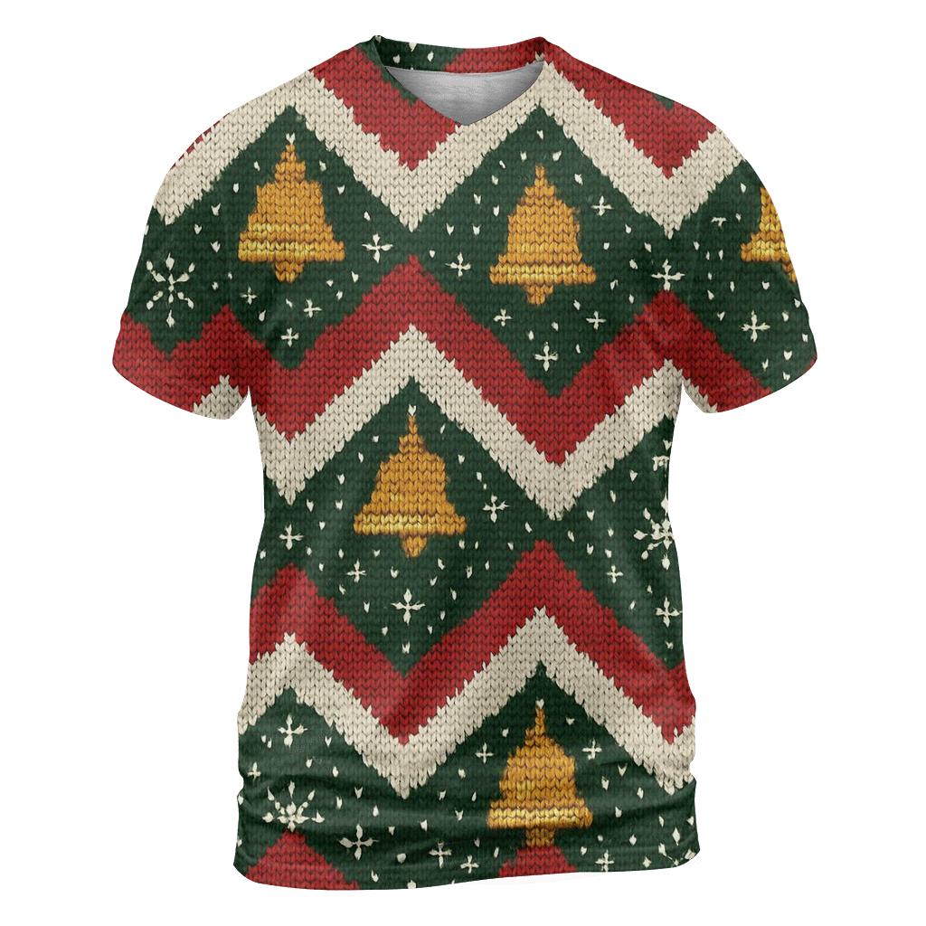 Jingle Bell Zigzag Ribbon Design custom all-over print shirts