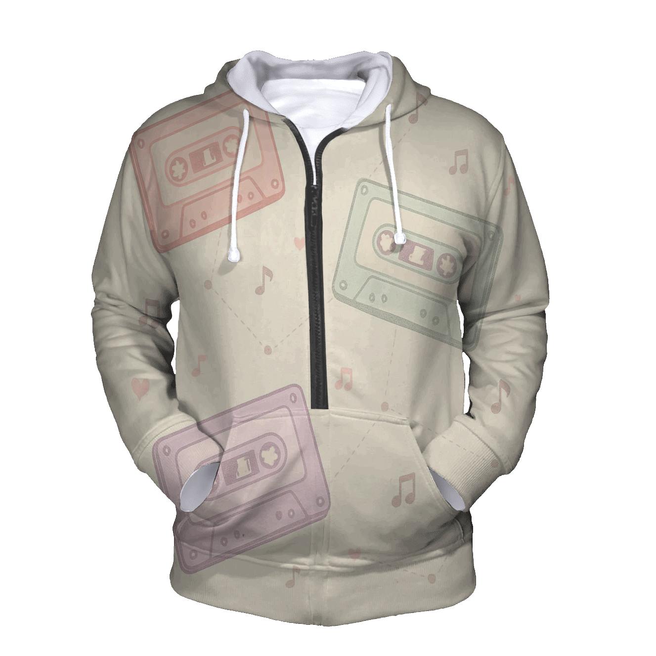 Pastel Cassette Constellation printed hoodies