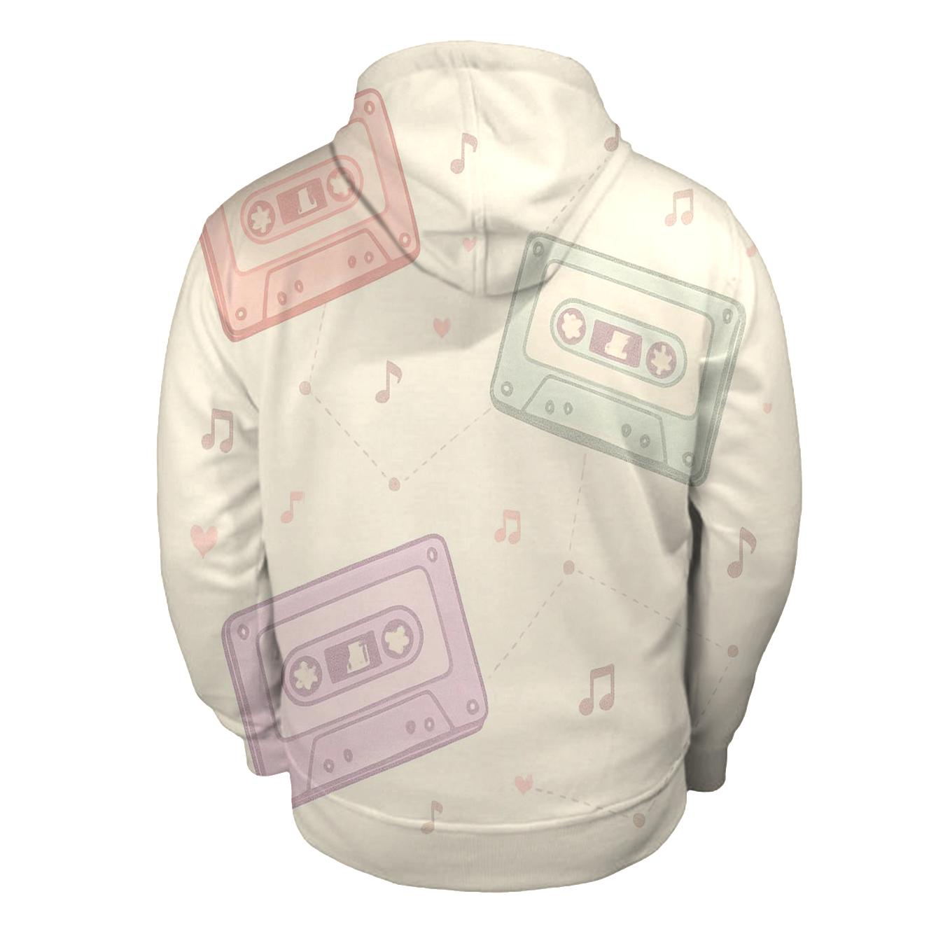 Pastel Cassette Constellation printed hoodies