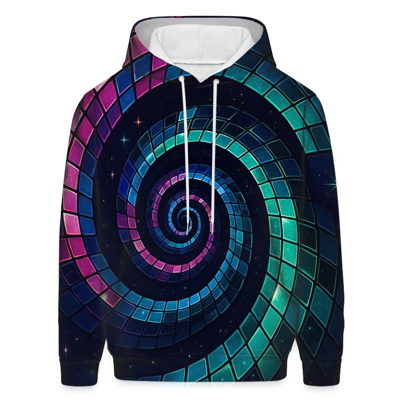Crystalline Disco Spiral custom hoodies