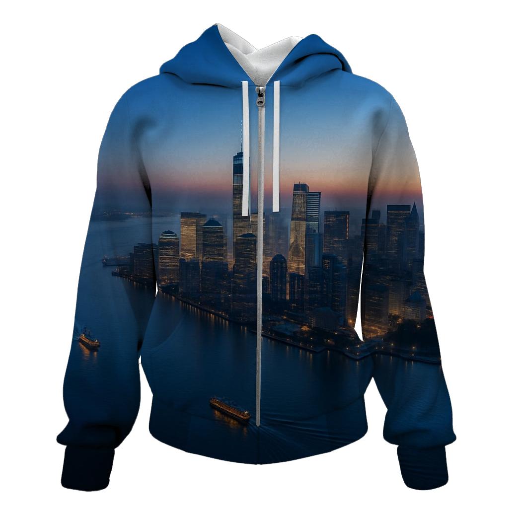 Harbor Dawn Over Lower Manhattan designer hoodies