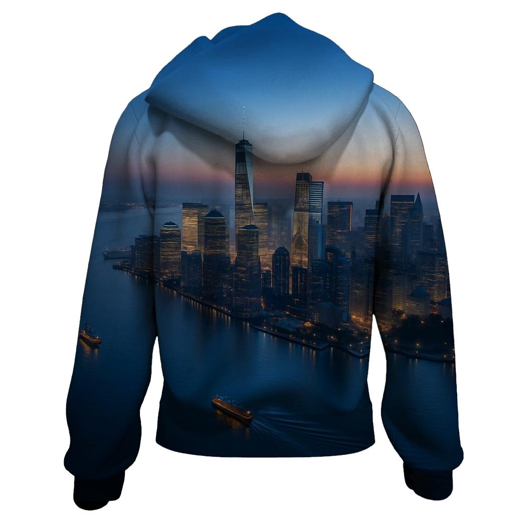 Harbor Dawn Over Lower Manhattan designer hoodies