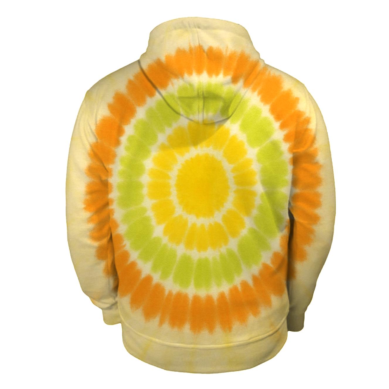 Citrus Offset Bullseye Burst zip-up hoodies
