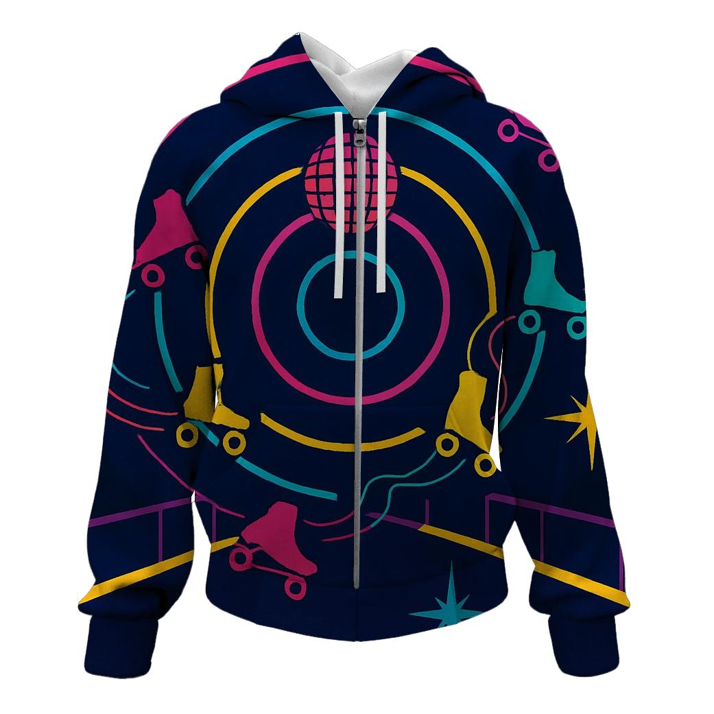 Neon Roller Rink Echo designer hoodies