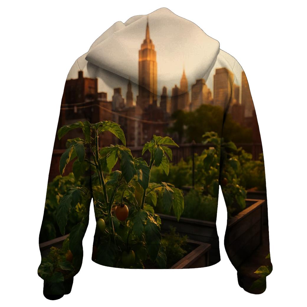Rooftop Garden View Toward Midtown hoodie trends