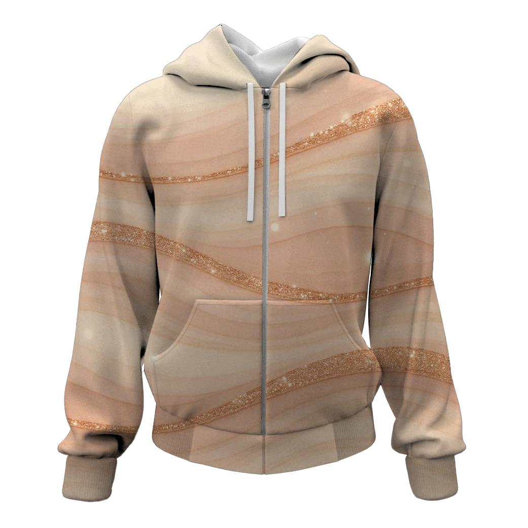 Rose Quartz Glitter Tide lightweight hoodies