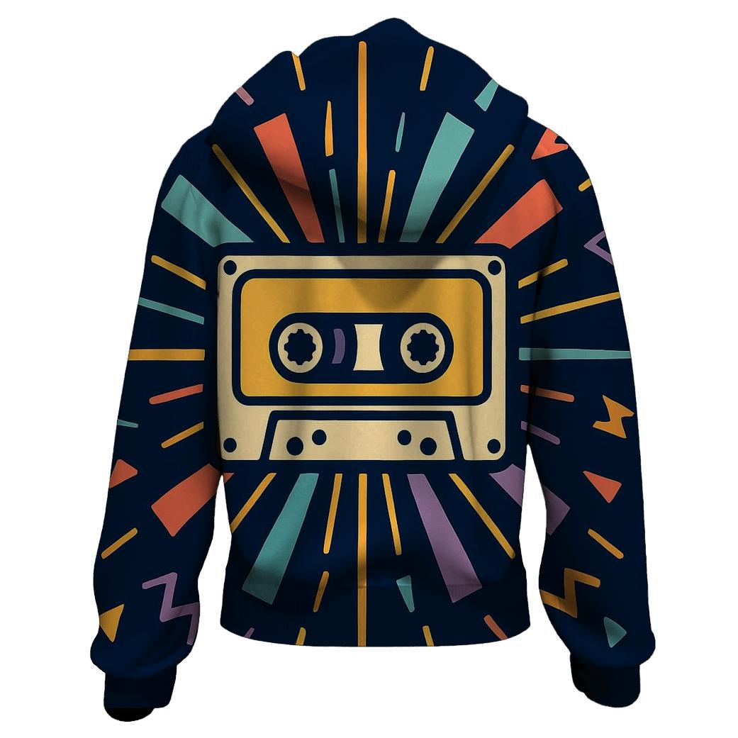 Retro Cassette Sunburst hoodie styles