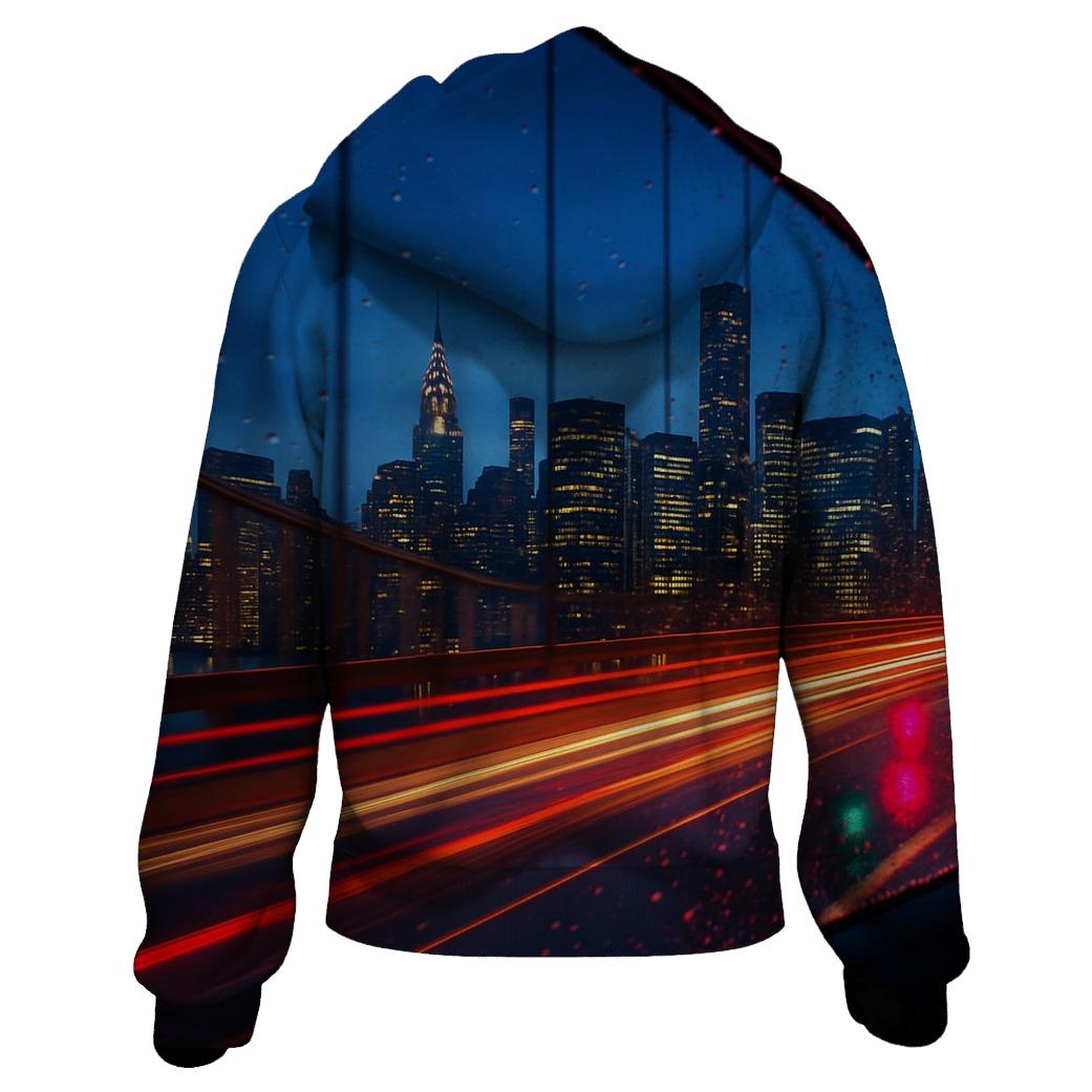 Queensboro Bridge Evening Commute Skyline premium hoodies