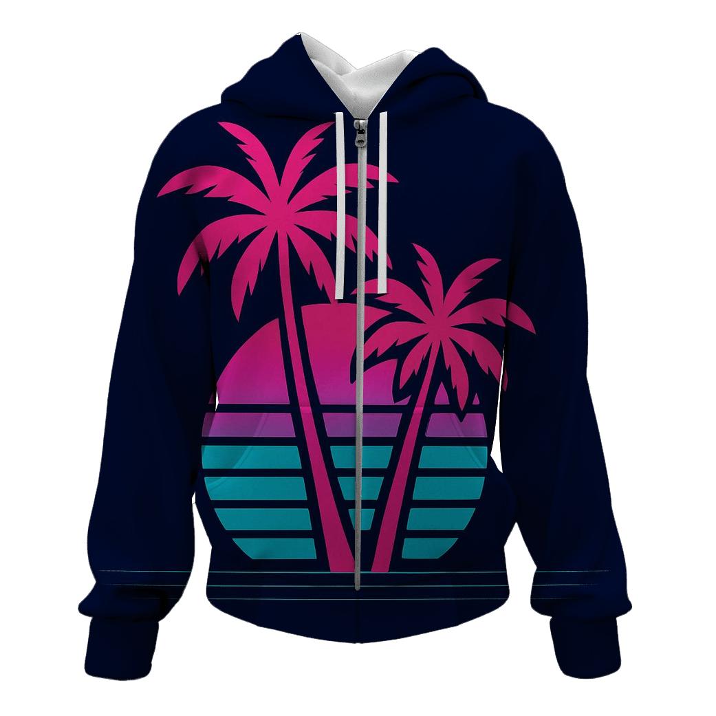 Vaporwave Palm Mirage hoodie trends