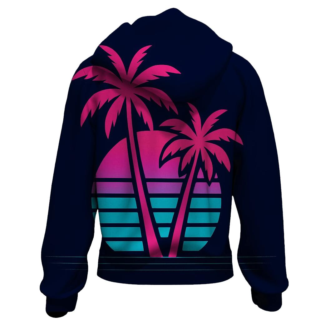 Vaporwave Palm Mirage hoodie trends