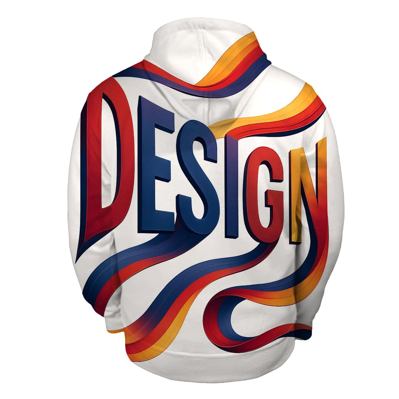 Kinetic Ribbon Typography premium hoodies