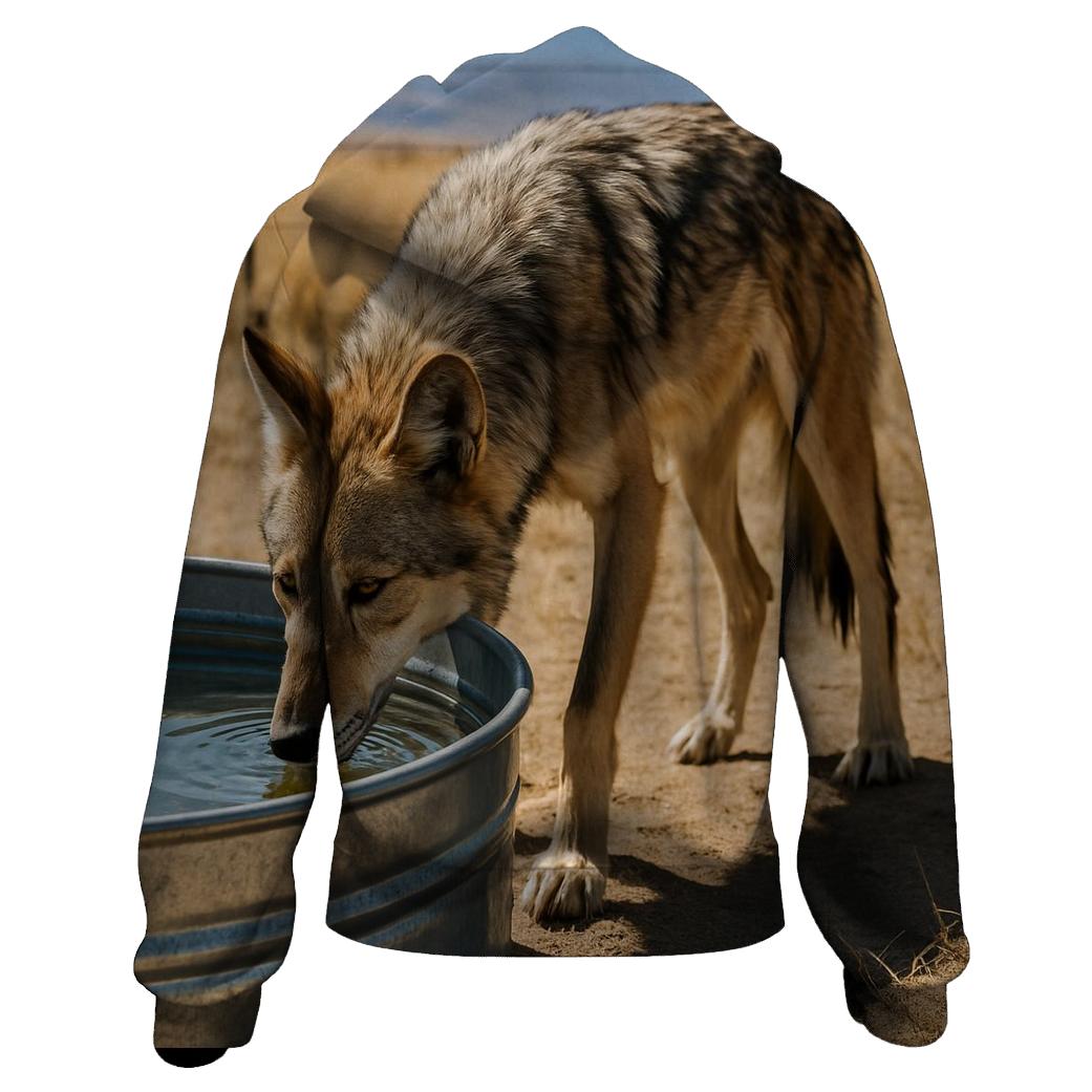 Mexican Wolf At Desert Water Trough graphic hoodies