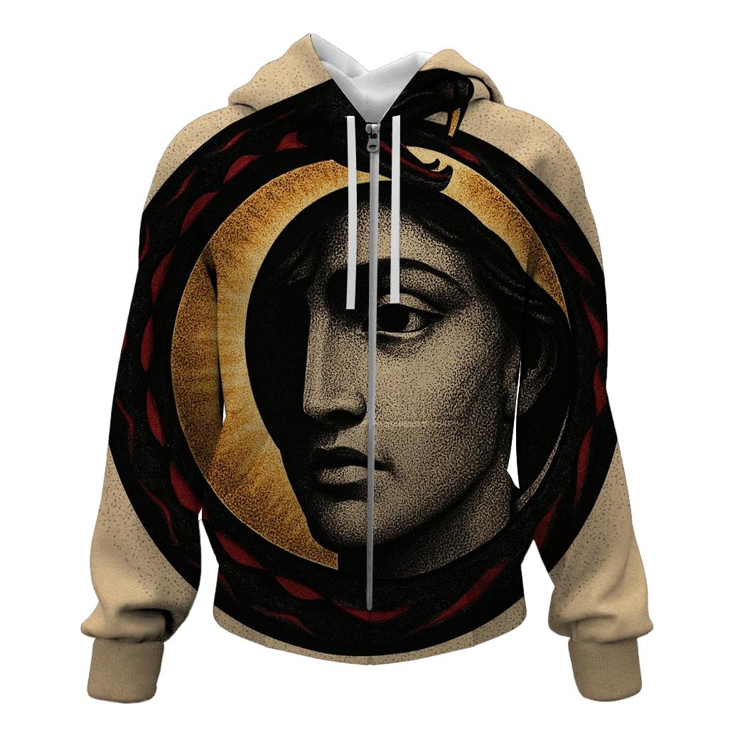 Solar Eclipse Ouroboros Mask designer hoodies