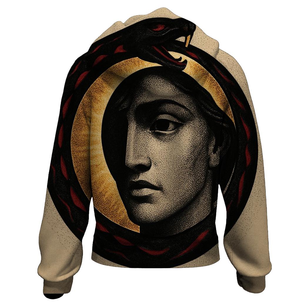 Solar Eclipse Ouroboros Mask designer hoodies