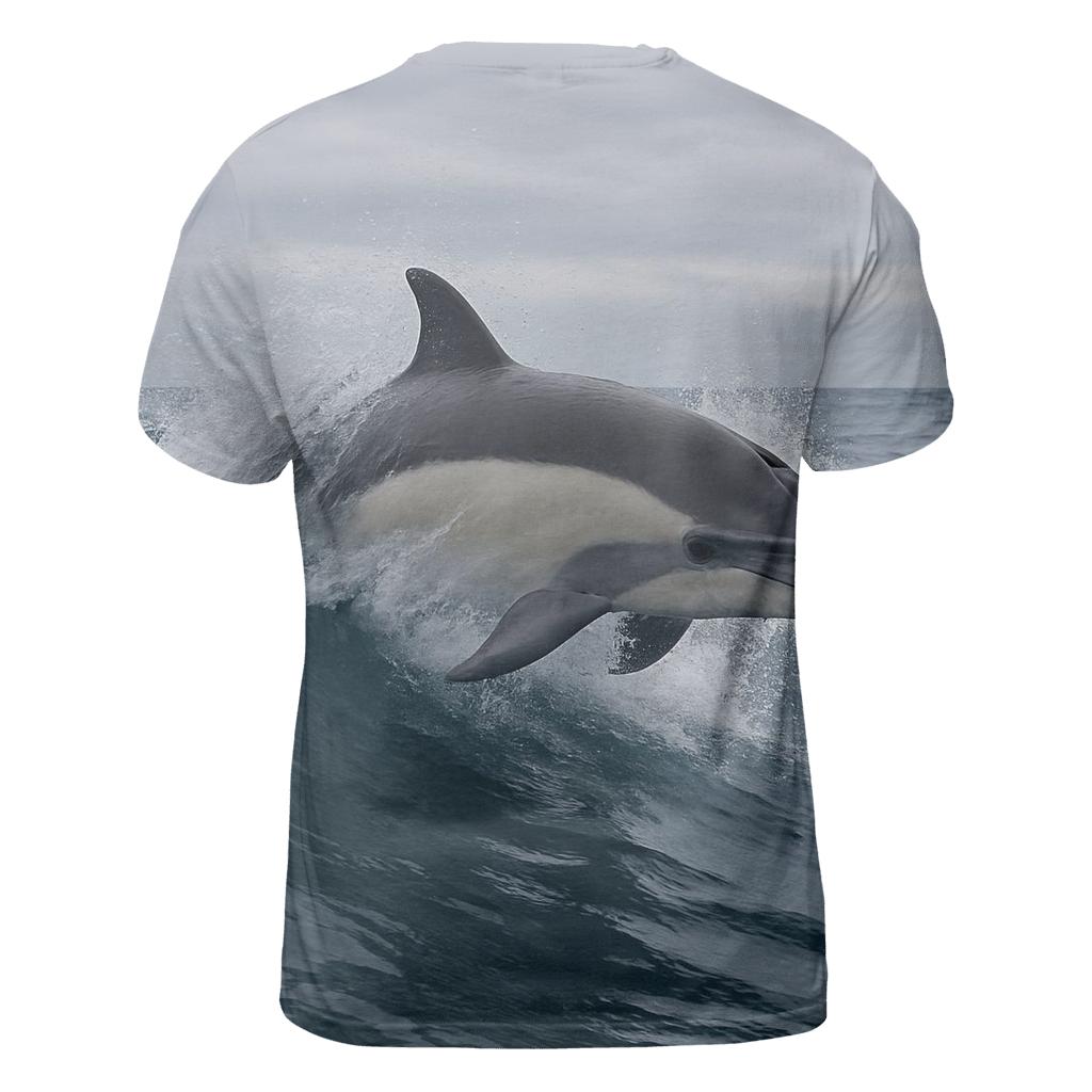 Common Dolphin In Breaking Swell designer pattern shirts