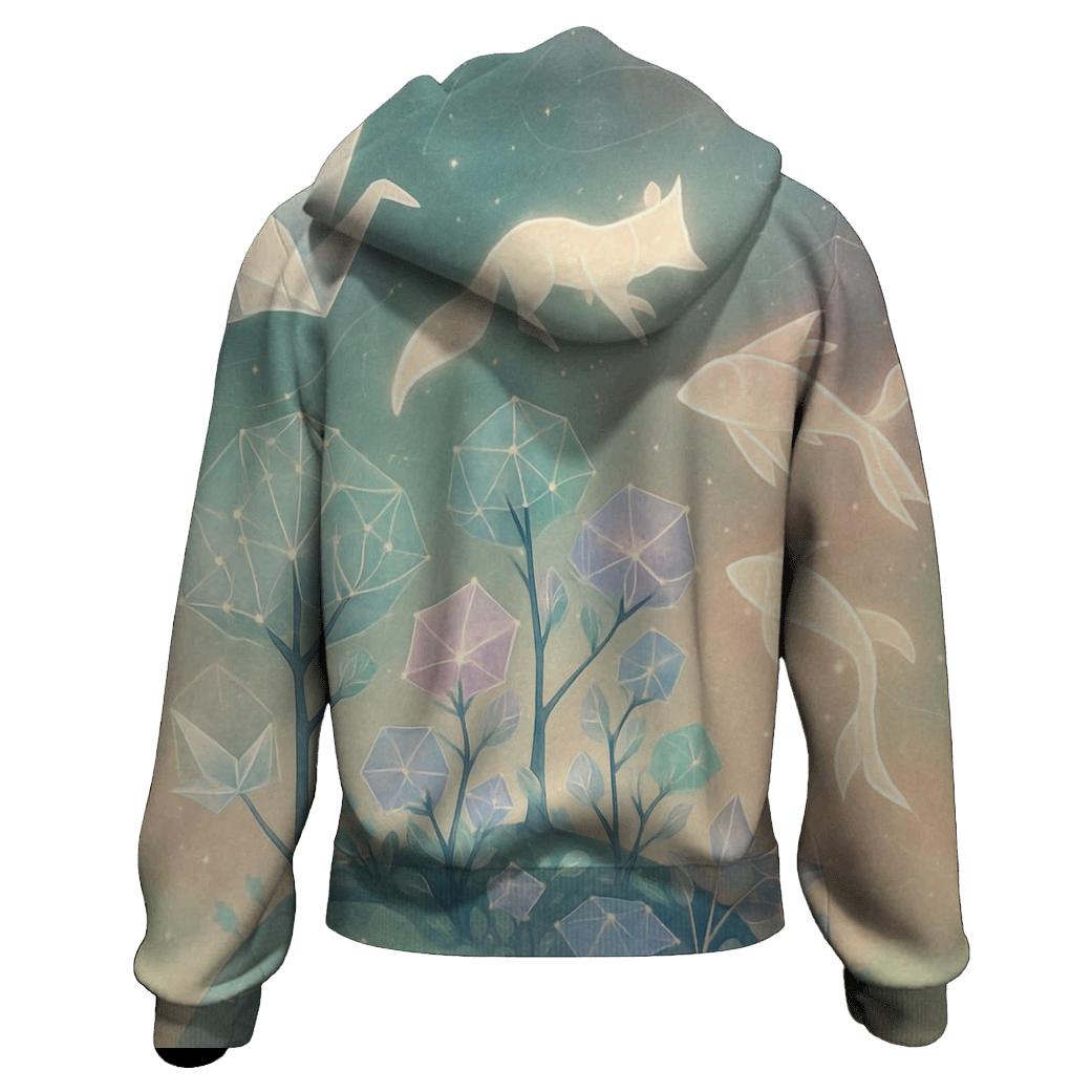 Quantum Origami Garden graphic hoodies