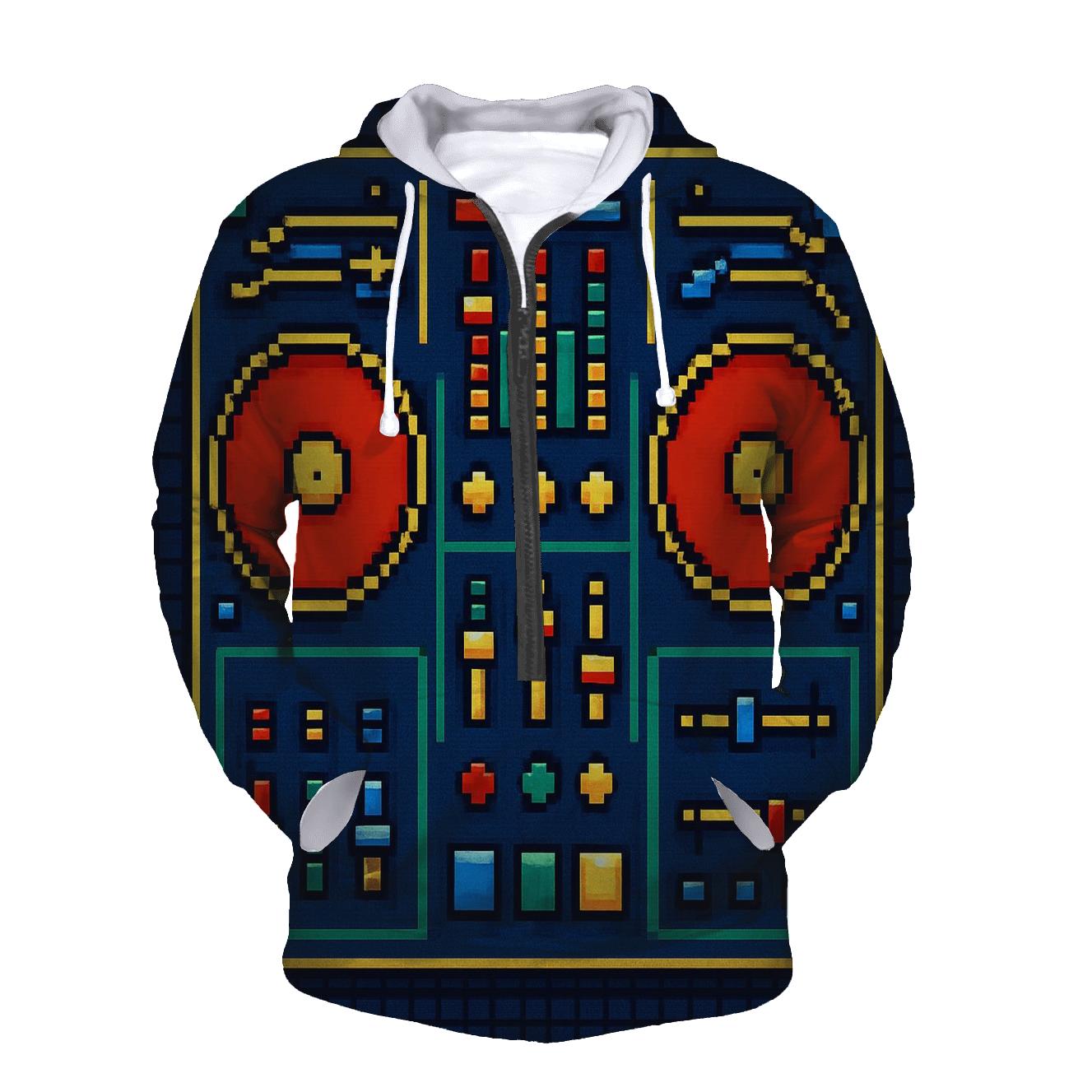Pixel Arcade DJ Deck designer hoodies